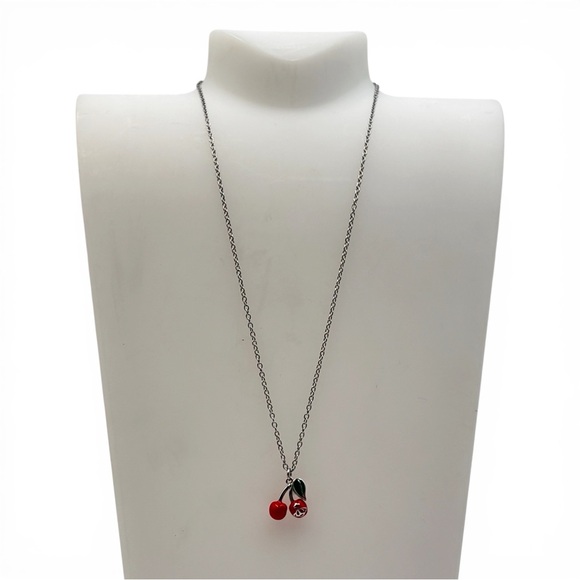 Vivienne Westwood Jewelry - Vivienne Westwood Cherry Pendant Necklace Silver Tone Orb Charm